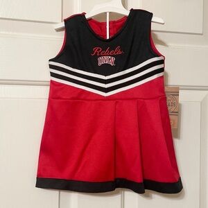 NWT! UNLV Rivalry Threads 91 Nevada Rebels 2-Piece Cheer Dress Set Size 18M